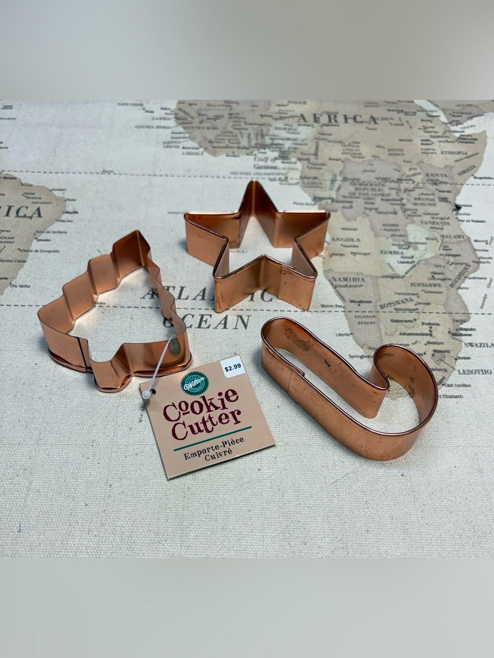 Wilton Copper Cookie Cutter Set - Star, Bell & More